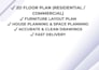 create professional autocad 2d floor plan and furniture layout